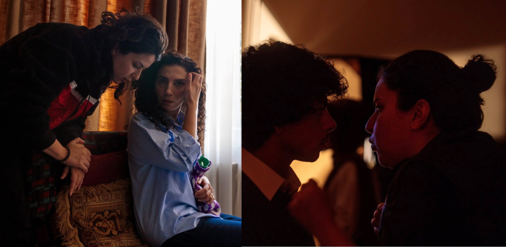 Zain Duraie behind the scenes on Sink set