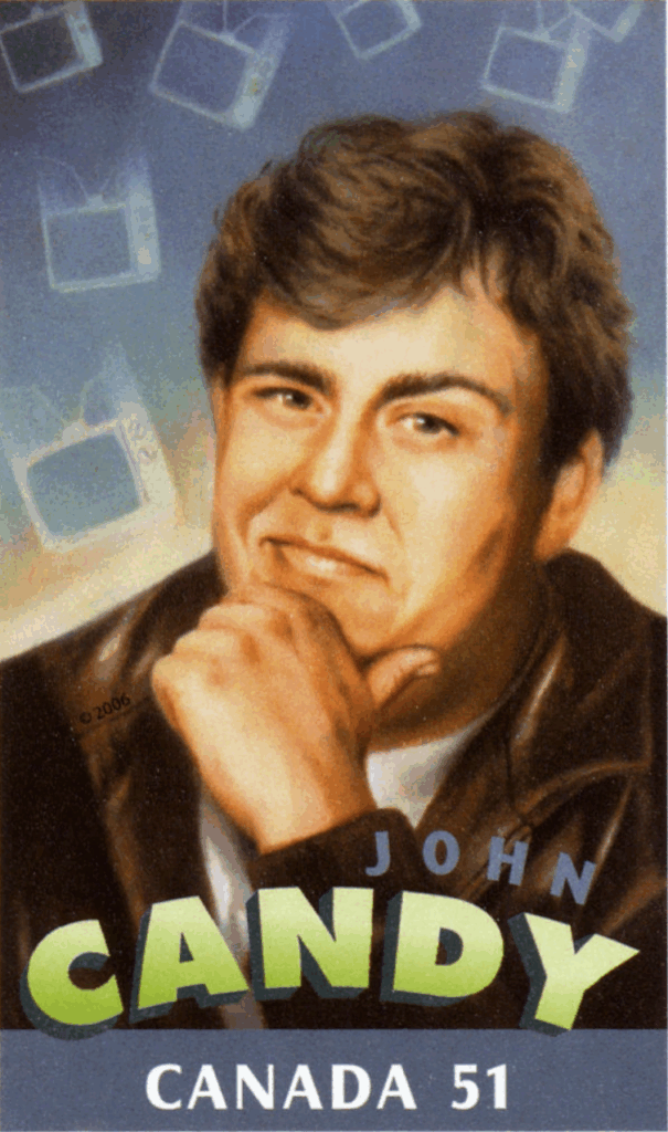 John Candy featured on a stamp.