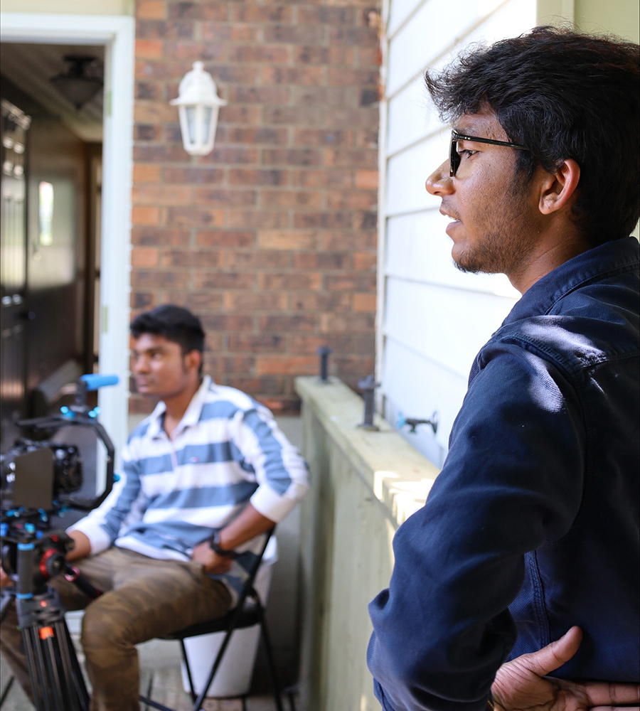 Justin Abraham Varghese on set