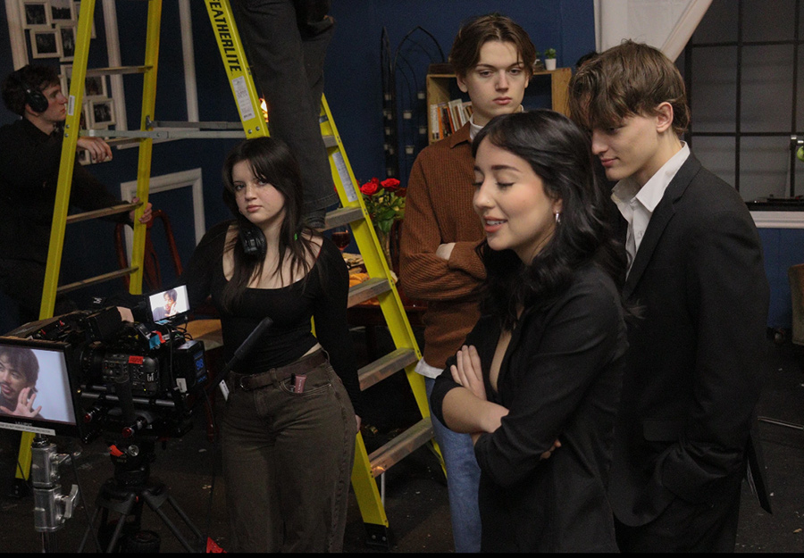 Ethan Dyer on set