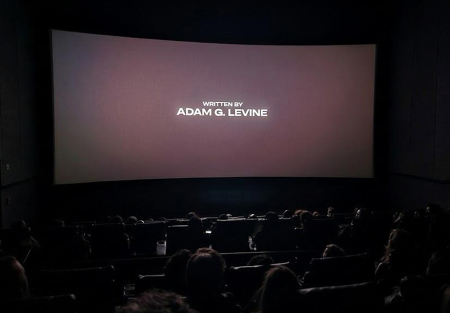 Adam Levine's writing credit on screen