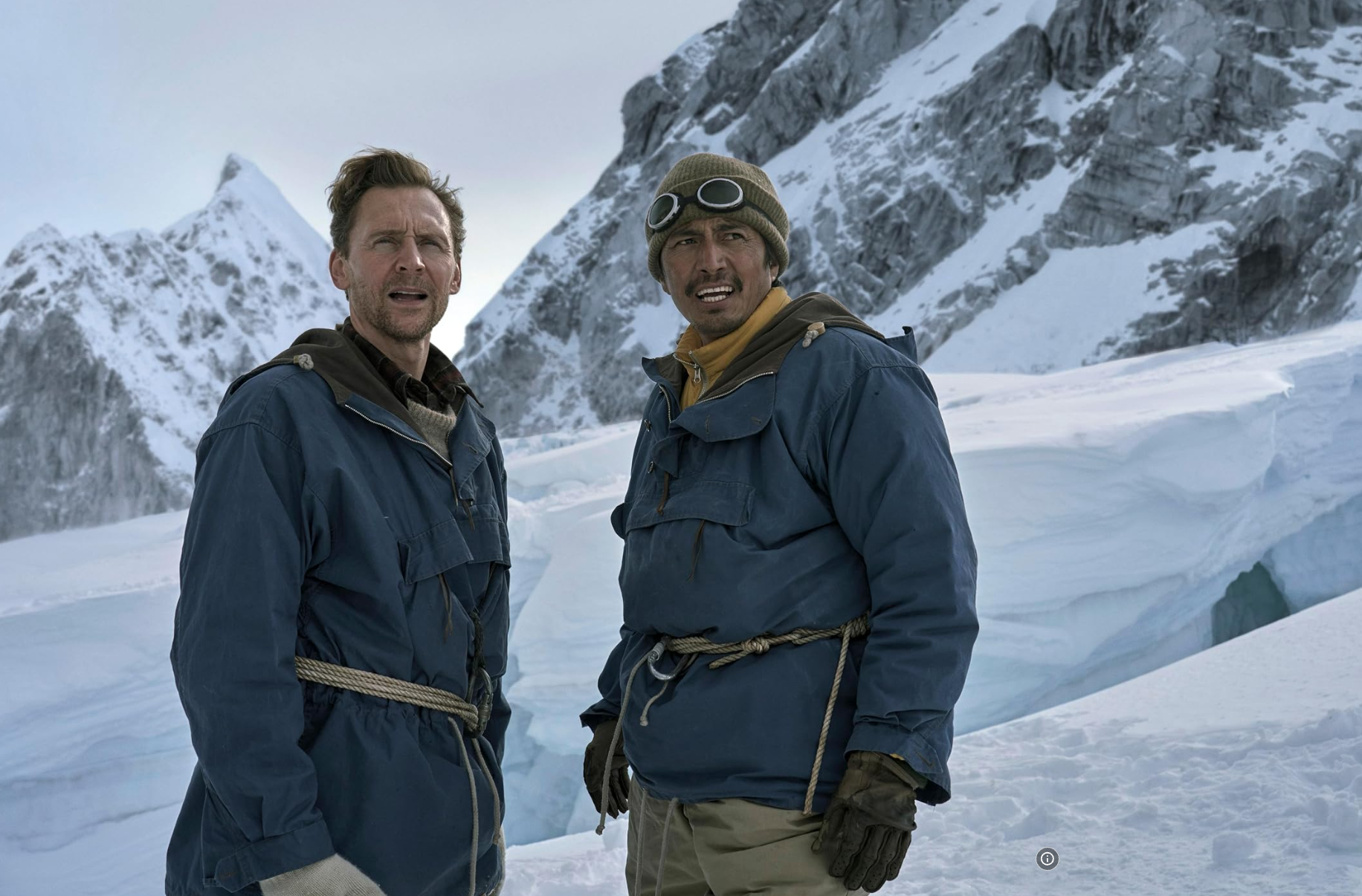 Image of Tom Hiddleston and Genden Phuntsok in Tenzing.